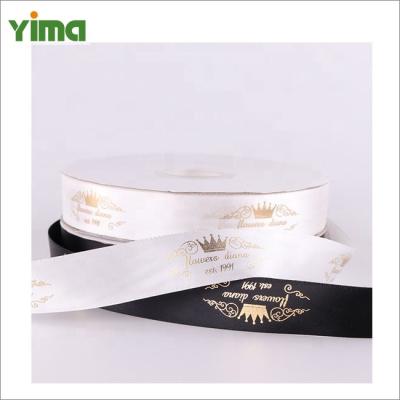 China Europe 2022 new design custom polyester spot grosgrain ribbon with logo custom printing grosgrain fast for sale