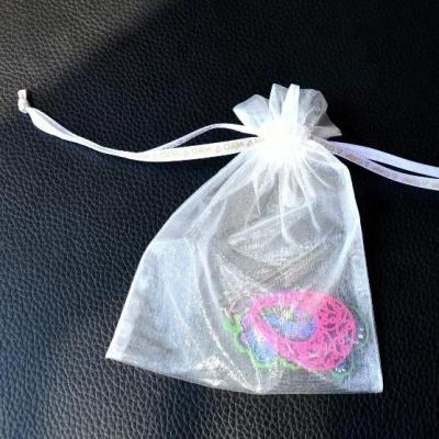 China Recyclable Custom Clear Printed Silk Drawstring Bags For Tea Make Up Fabric for sale