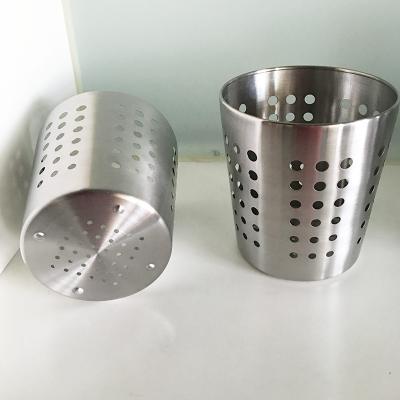 China Viable Top Grade Cutlery Storage Boxes Empty Flatware Cylinder Holder Knife And Fork Bucket for sale