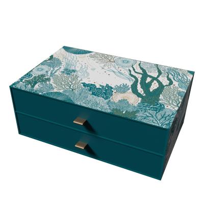 China Recycled Materials Custom Printed Cardboard Drawer Luxury Sliding Gift Box With Ribbon Gift Box Jewelry Watch Packaging for sale