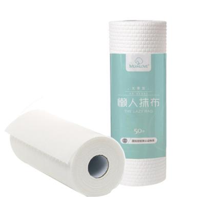 China Recycled Nonwoven Fabric Tissue Roll Cleaning Paper Dry And Wet Pulp Wipes for sale