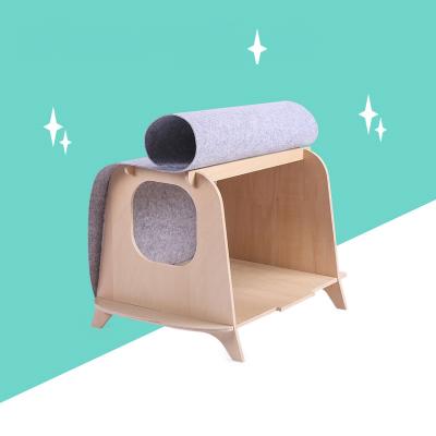 China Wholesale Custom Cat Bed Breathable Useful Stocked Pet Beds And Accessories Large Dog Nest Rectangle Pet Cat Beds for sale