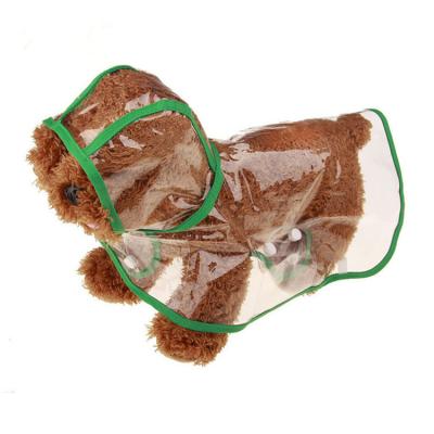 China Stocked Fashion Cute Transparent Widely Used All Included Raincoat Raincoat Designer Pet Clothing Dog Clothes for sale