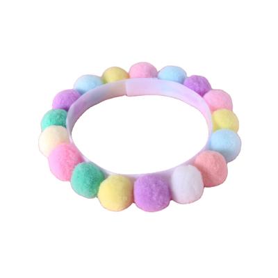 China Good Quality Macaron Self Adhesive Color Ball Collar Stocked Cute New Products Pet Accessories 2021 Dogs for sale