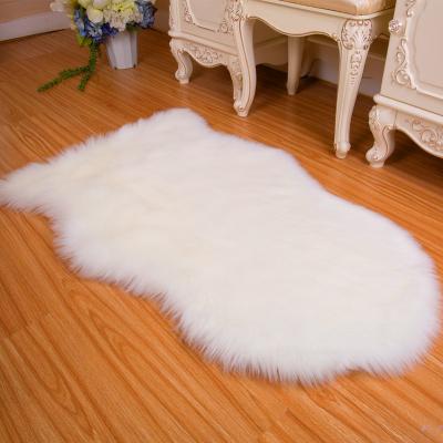 China New Trends Washable Carpet Faux Wool Blankets Fluffy Furry Sheepskin Mats Rugs Carpets for sale