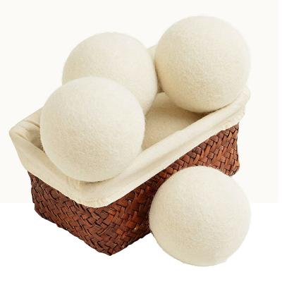 China Sale 7cm Natural Wool Cloth Laundry Ball Wool Softener Hot Drier Free Samples Cotton Fabric Softener Bag Dryer Bag With Logo for sale