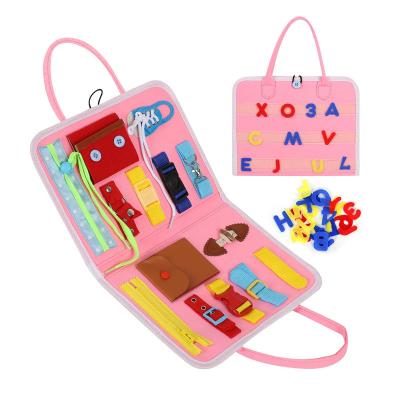 China Eductional Preschool Toys Wholesale Custom Educational Learning Toys Toddler Activity Board Felt Busy Board For Toddlers for sale