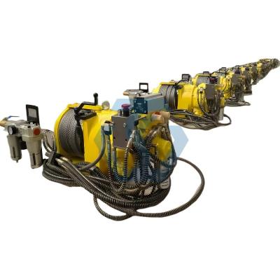 China 5T 10T Oilfield Explosion Proof Pneumatic Motor Power Winch Hand Brake Pneumatic Air Winch for sale