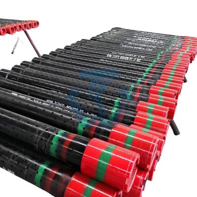 China API 5CT Hot Water Geothermal Hot Spring Well Dewatering Metal Laser Slotted Screen Pipe Downhole Oil Sand Control Geological Spiral Slotted for sale