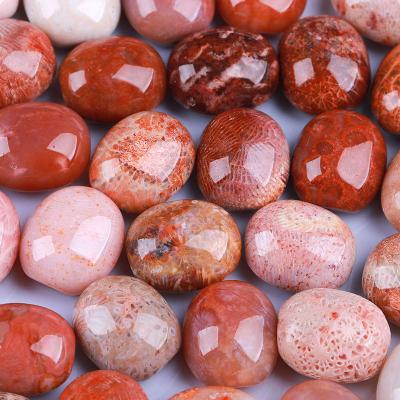 China Wholesale Natural African Stone DIY Jewelry Accessory Beads Round Gemstone Blood Bead Coral Jade Beads For Bracelet Making Loose for sale