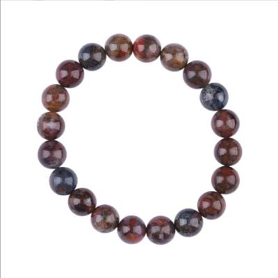 China Long color holding peter bracelet game natural crystal stone jade simple red and blue color illusion circle beads DIY bracelet couple accessories for sale