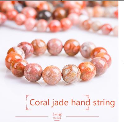 China Making Jewelry Necklace Bracelet Earring Natural Gemstone 8mm Beads Coral Jade Crystal Bracelets Healing for sale