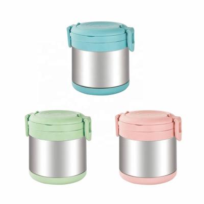 China Portable Round Stainless Steel Freshness Preservation WANFU Bento Food Storage Container for sale