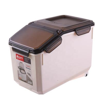 China Freshness Preservation WANFU Big Capacity Durable Rice Bucket  Plastic Rice Box For Kitchen for sale