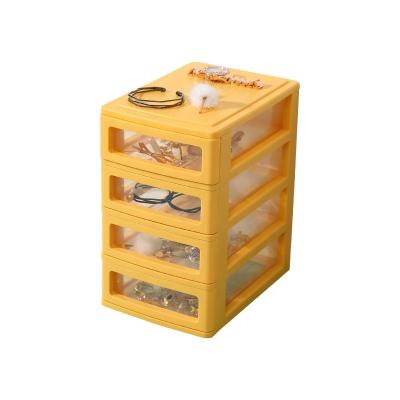 China Sustainable WANFU New Multi-Layers Transparent Plastic Drawer  Desktop Storage Box for sale