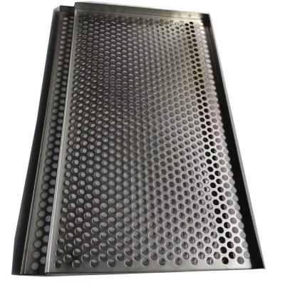 China Corrosion Resistance Stainless Steel 304 Perforated Edged Baking Tray Drying Wire Mesh Tray Cooling Tray For Food factory for sale