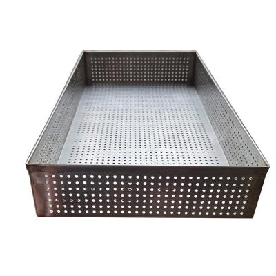 China Food Processing Stainless Steel 304 Perforated Metal Drying Tray Oven Ready Tray For Trolley for sale