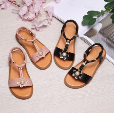 China cy12541a Korea fashion little girls summer breathable children's lovely beach shoes sandals 2021 soft sandals for sale