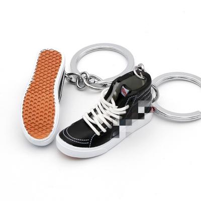 China Vintage High Low Vintage Skateboard Plastic Shoe Jewelry Key Chain Hanging Accessories 3D Dangle Mini Top Shoe Mini Bulk Wholesale for sale