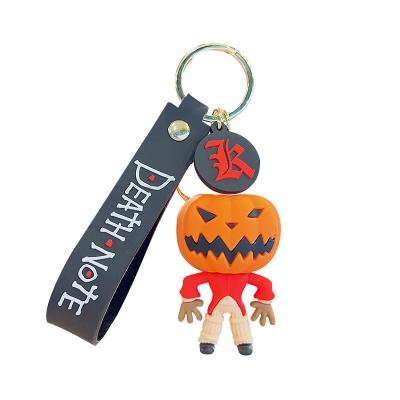 China 2023 new creative hot selling 3D cartoon Halloween rubber key chain anime jack and keychain.wholesale outlet rubber key chain for sale