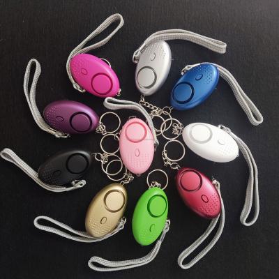 China Hot Selling Safety Key Chain Self-defense Alarm Women Self-defense Alarm 130db Plastic Key Chain Personal Led Flashlight For Children for sale