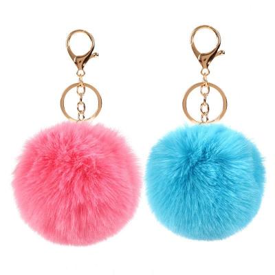 China Wholesale 8cm Plush Pom Pom Key Chain Fashion Blast Ball Self-Defense Key Chain Accessories Pendant Bulk for sale