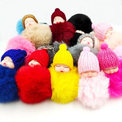 China 2023 New Sale Plush Toy 2023 Hot Cute Fur Ball Soft Plush Doll Soft Toys Pompom Rabbit Plush Doll Key Chain Cartoon Key Chain for sale