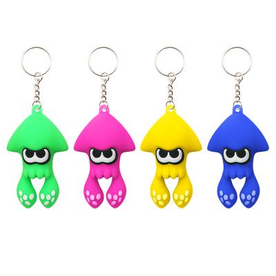 China 2023 Hot Sale New Splatoon Switch Cartoon Game Doll Cute Squid Key Chain Rubber Wholesale for sale