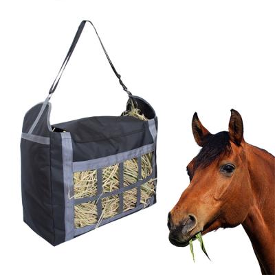 China Heavy Duty Durable OEM ODM ODM Hay Bags For Horse Straw Tote Bag Carry Capacity Adjustable Slow Feeder Hay Thatch Bag for sale