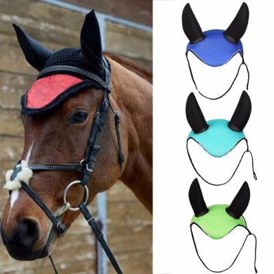 China Wholesale Price OEM ODM Horse Fly Veil/Outdoor Equestrian Horse Ear Net Hooks Horse Ear Plugs Horse Fly Veil for sale