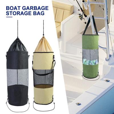 China Outdoor Portable Viable Garbage Bag Storage Bag Garbage Trapper Boat Large Hoop Mesh Trash Bag Hanging for Kayak or Boat Camper for sale