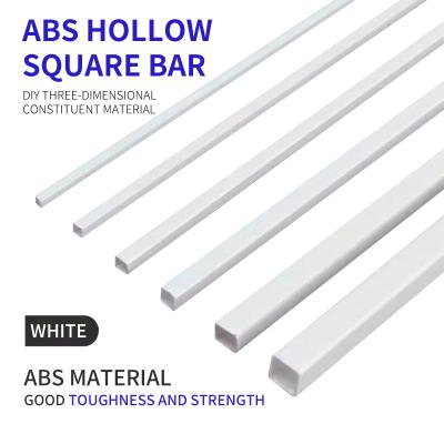 China ABS Hollow Square Pipe For Sand Table Diy Square Construction Handmade Plastic Tube for sale