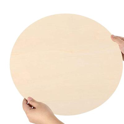 China Europe Amazon Hot Selling 12 Inch Unfinished Wooden Round Discs Cutout Wood Circle For Crafts for sale