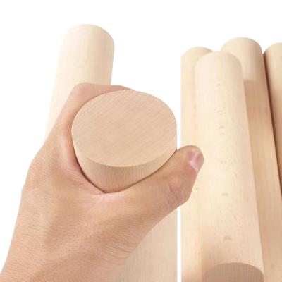 China China Free Sample Furniture Support Variety Sizes Beech Wood Stick Threaded Rods Pins Wooden Fingers for sale