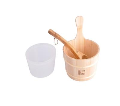 China Hot Sale Modern Wooden Sauna Accessories Wooden Bath Bucket for sale