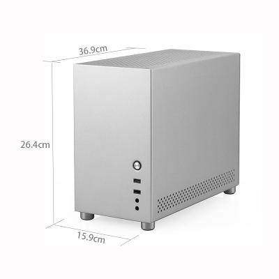 China Joyee Desktop HX BOX 100 Aluminum PSU Cabinet 24.5 x 24.5 Motherboard PLUS Desktop PC Gaming Computer Case ATX for sale