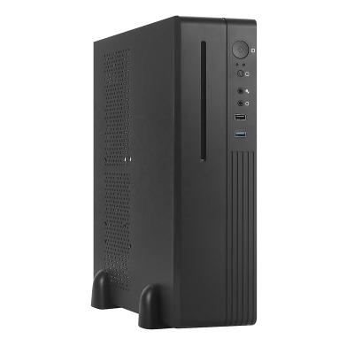 China HTPC Joyee UX01 SGCC 0.8mm MATX Black HTPC Cases Slim Low Profile Graphics Card DVD Drive for sale