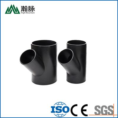 China Buttfusion Connection Hdpe Drainage Pipe Fittings Y Type Tee Siphon Drain for sale