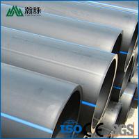 China Tubo de suministro de agua de gran diámetro Hdpe Tubo de ingeniería municipal Pe100 Tubo de agua negro en venta