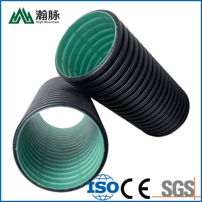 China HDPE Reinforced Drainage Pipe Double Wall Corrugated Spiral Wound Pipe for sale