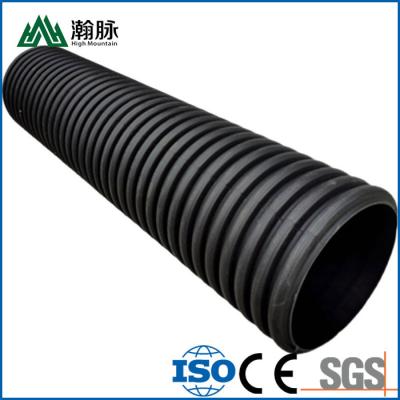 China HDPE Perforated Corrugated Double Wall Drain Pipe Spiral Hollow Wall Winding for sale