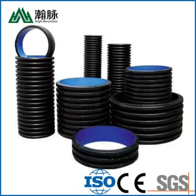 China Steel Belt HDPE Corrugated Polyethylene Drainage Pipes Reinforced Hollow Winding for sale