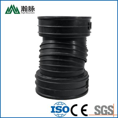 China HDPE Corrugated Pipe Fittings Joint Double Wall 90 Degree Elbow Tee for sale