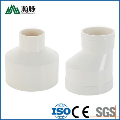 China Thickened PVC Eccentric Reducer DN50 DN75 DN110 PVC Pipe Fittings Reducers for sale