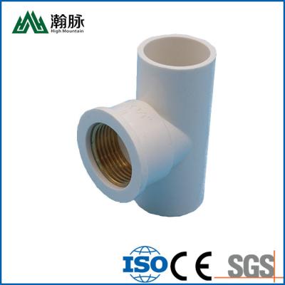 China PVC White Water Supply Pipe Fittings Tee 25mm 30mm Customized for sale