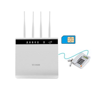 China TUOSHI wireless routers 4g lte home 300Mbps firewall long range sim card slot cpe custom high speed wifi home voice call for sale