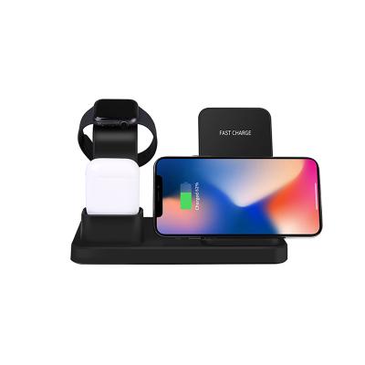 China Smart Watch QI Wireless Charger 3 in 1 Wireless Charger Stand for iPhone and Apple Watch Series and AirPods for sale