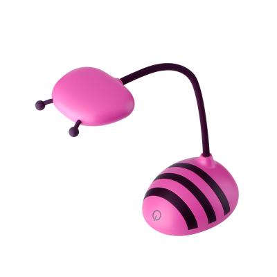 China Beautiful modern hot sale small bee table led lamp student usb rechargeable desk light for sale