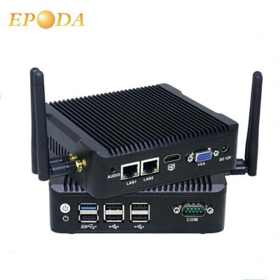 China Industrial X86 Windows 10 8GB RAM 2 Mini Ethernet Intel Celeron J1900 Cheap Fanless PC for sale