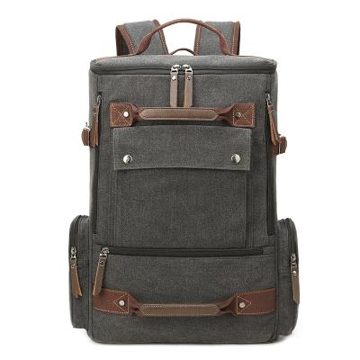 China Fashion factory customization canvas laptop bag retro style multifunctional traveling backpack for man for sale